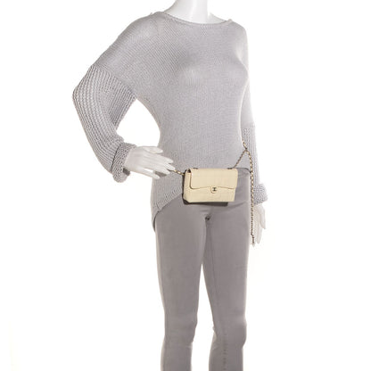 Chanel Patent Square Quilt Mini Flap Belt Bag White 3 of 9