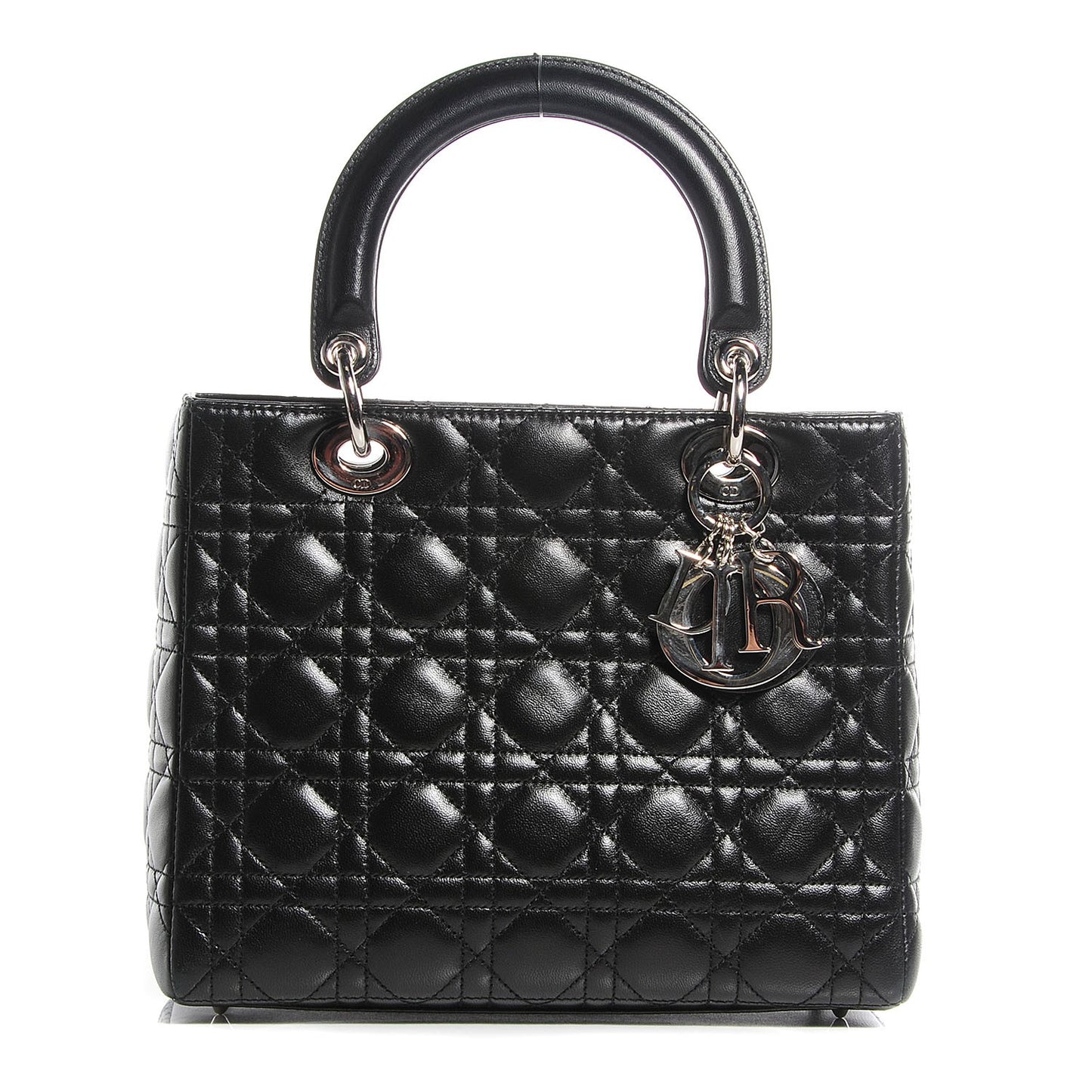 Lambskin Cannage Medium Lady Dior Black