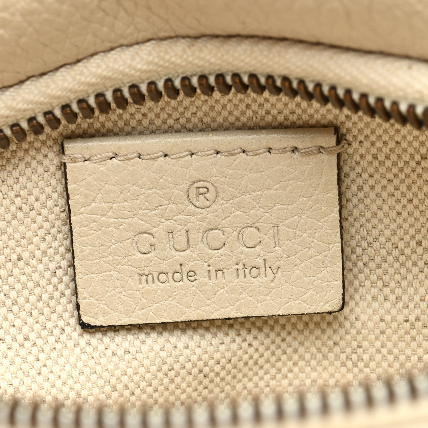 Gucci Grained Calfskin Small Logo Belt Bag White 6 of 8