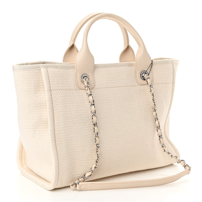 Chanel Mixed Fibers Small Deauville Tote White 4 of 11