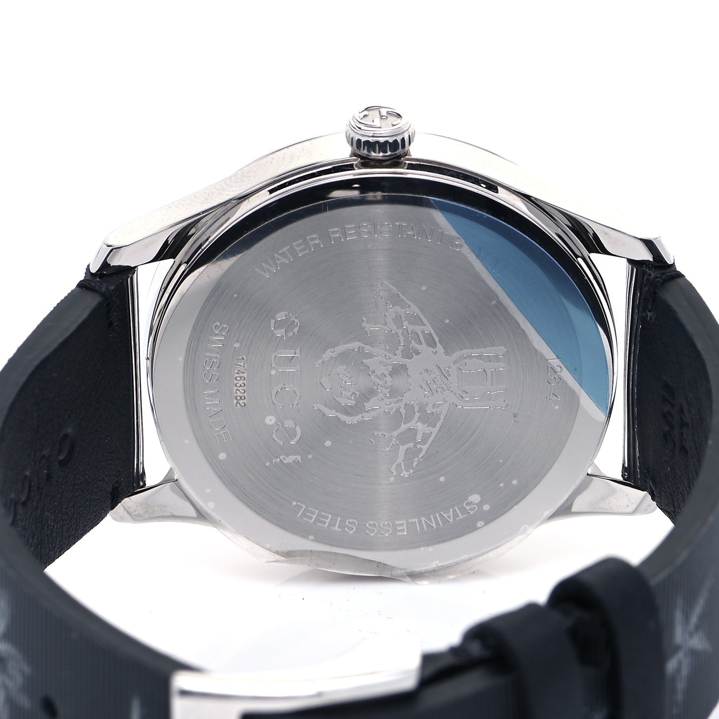 Stainless Steel Calfskin 38mm G-Timeless Bee Star Hologram Quartz Watch Black