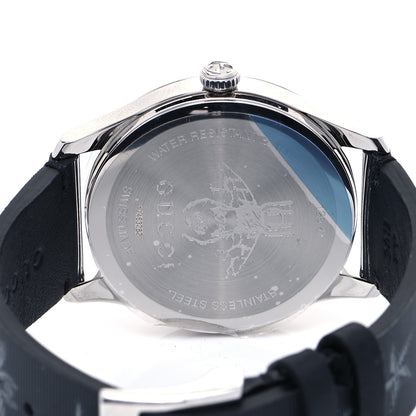Gucci Stainless Steel Calfskin 38mm G-Timeless Bee Star Hologram Quartz Watch Black 4 of 4