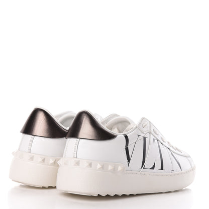 Valentino Garavani Calfskin VLTN Rockstud Open Sneakers 37.5 White 4 of 14