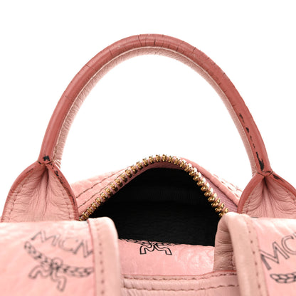 MCM Visetos Medium Side Studs Stark Backpack Soft Pink 16 of 20