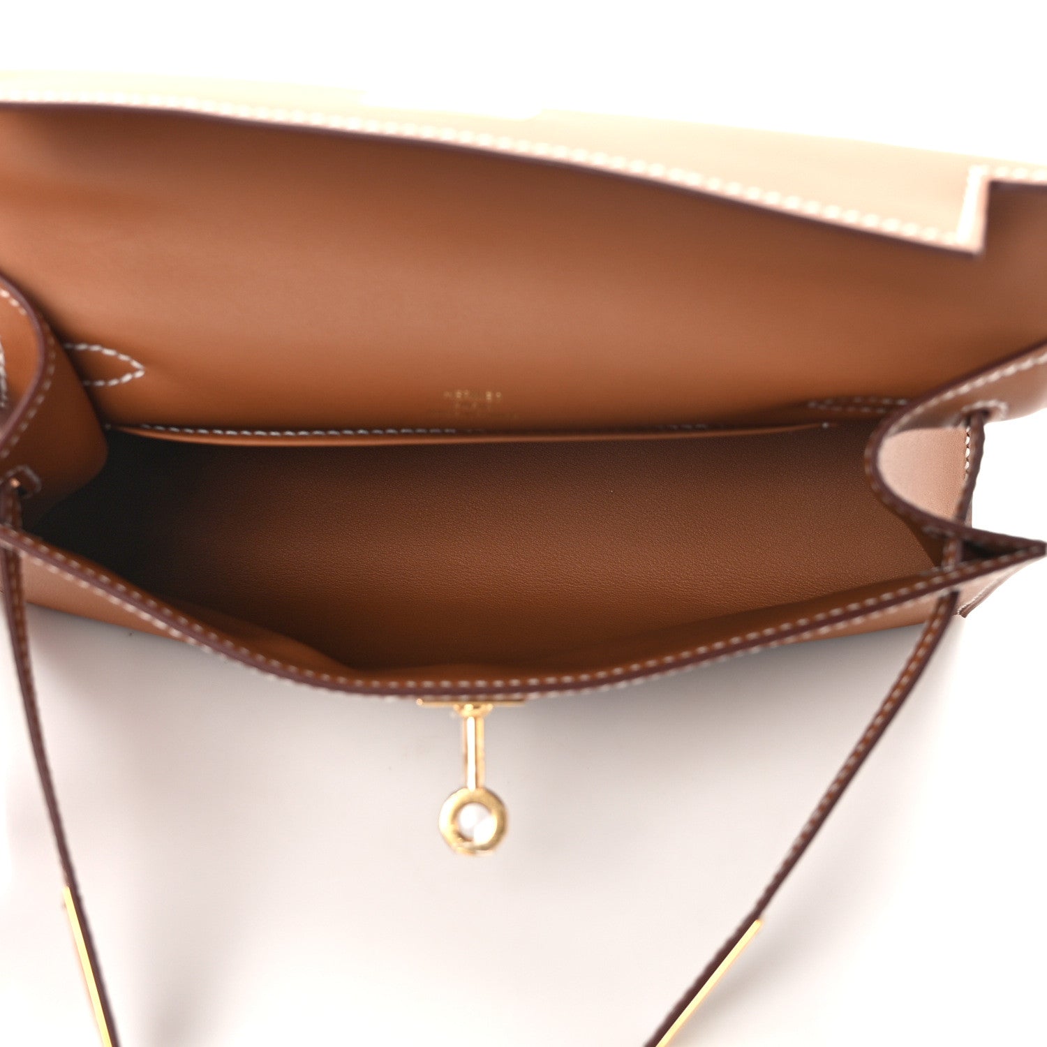 Hermes Swift Kelly Pochette Clutch Gold 5 of 11