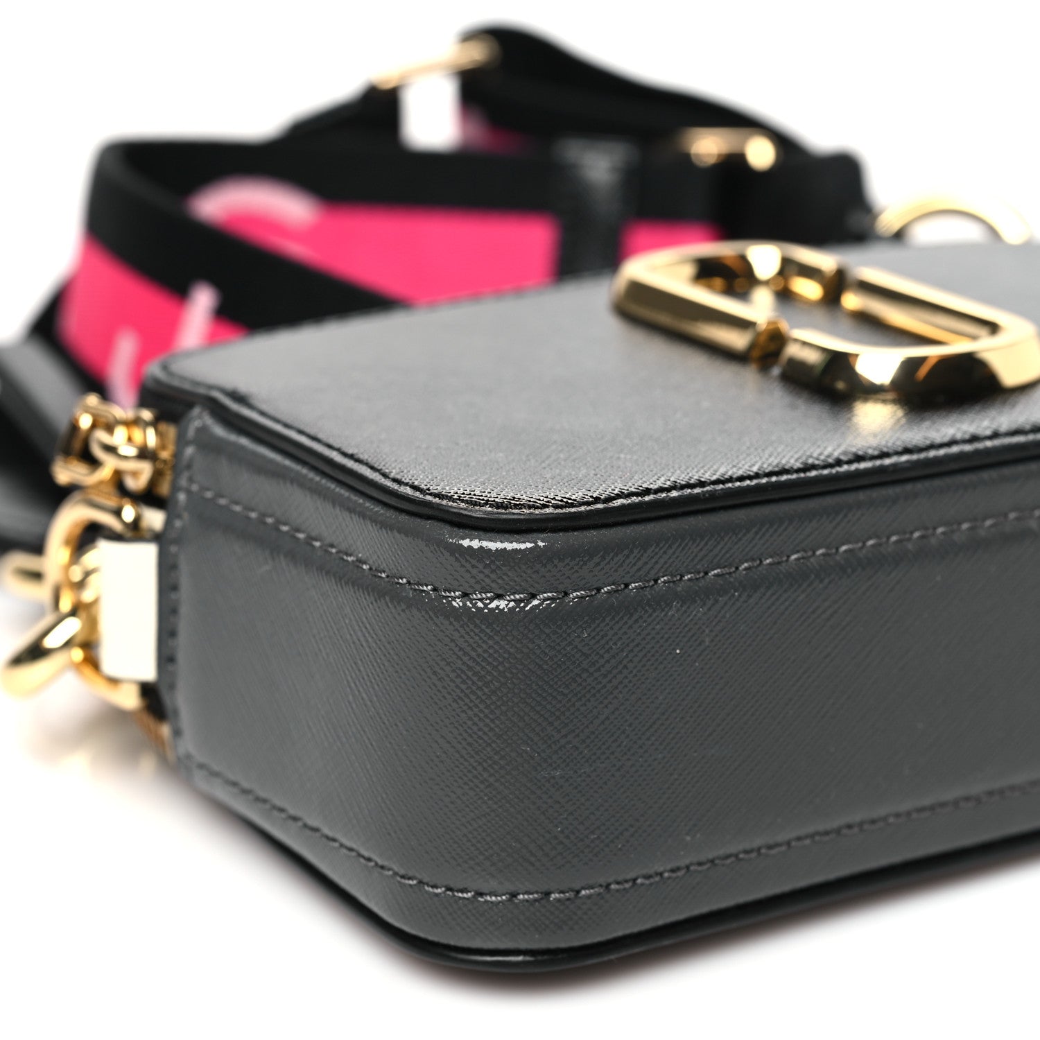 Marc Jacobs Saffiano Snapshot Camera Bag Black Grey 10 of 12