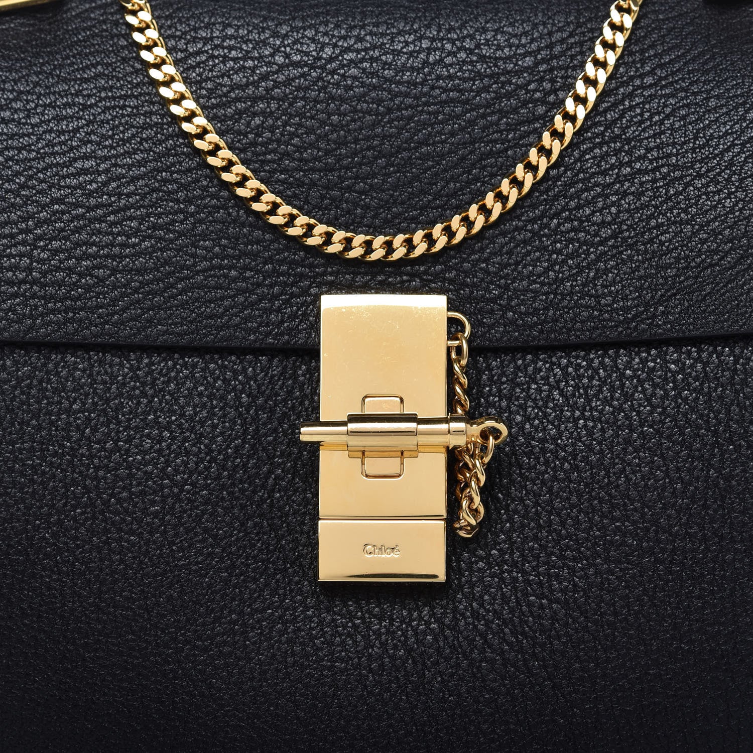 Chloe Grained Lambskin Drew Shoulder Bag Black 10 of 10