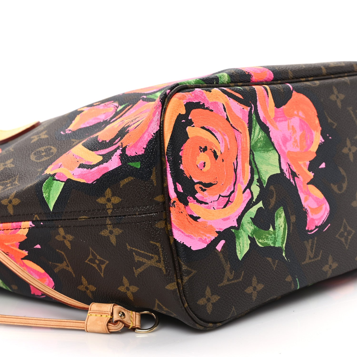 Louis Vuitton Monogram Roses Neverfull MM 9 of 12