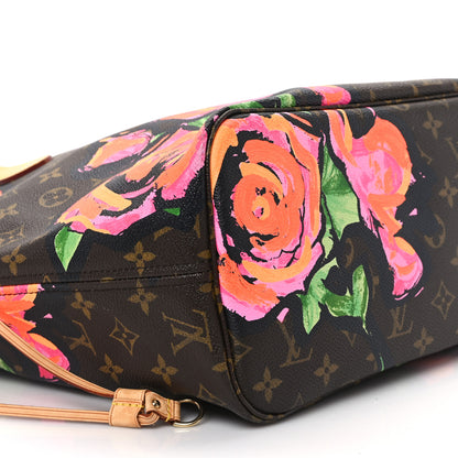 Louis Vuitton Monogram Roses Neverfull MM 9 of 12