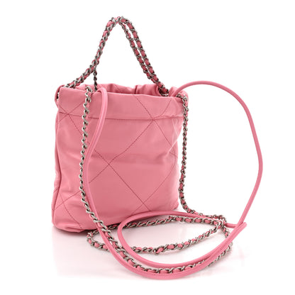 Chanel Shiny Calfskin Quilted Mini Chanel 22 Pink 3 of 10