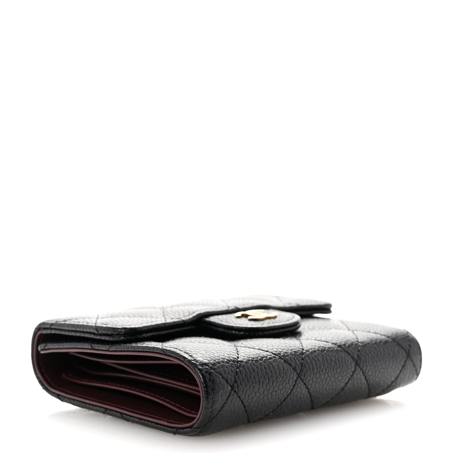 Chanel Caviar Quilted Compact Flap Wallet Black 4 of 9