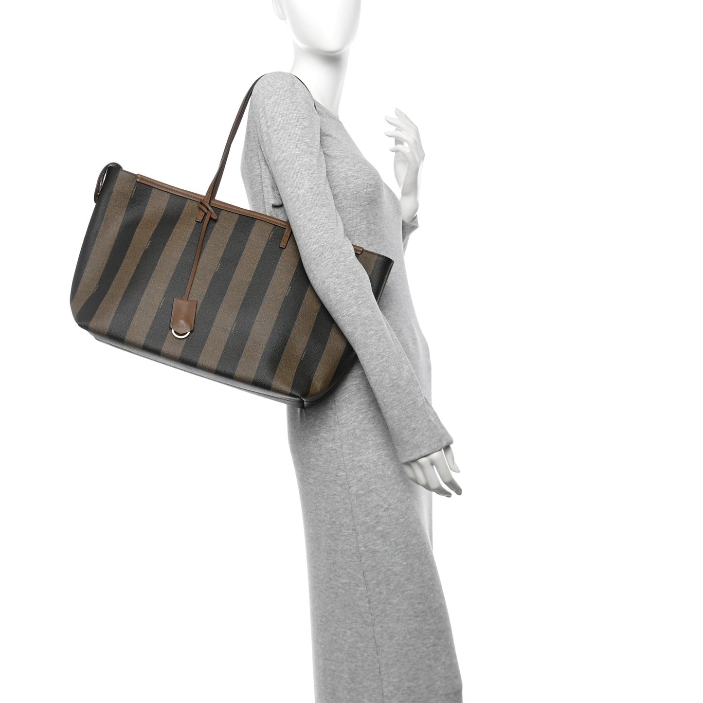 Pequin Spalmati Medium Roll Tote Tobacco Foresta