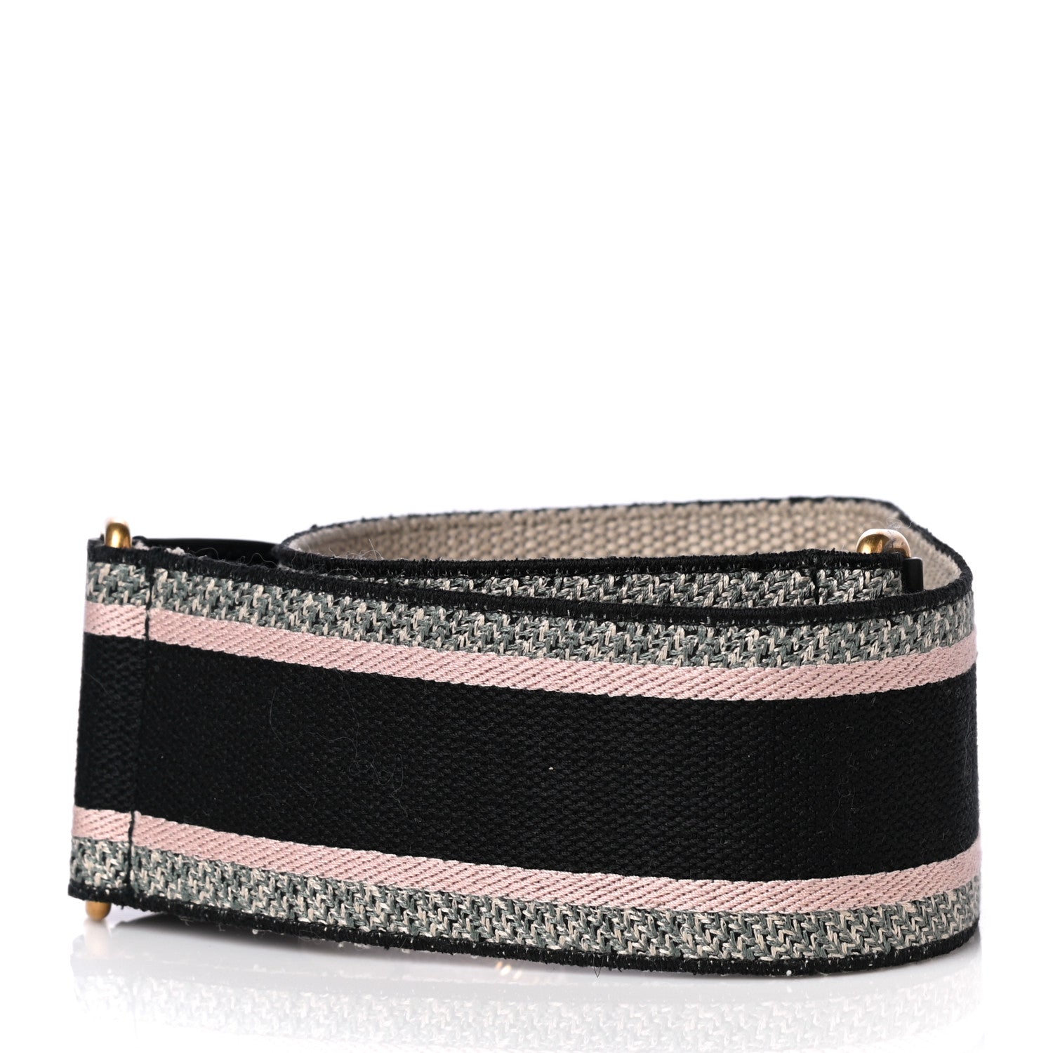 Christian Dior Canvas Embroidered Shoulder Strap Rose Multicolor 2 of 6