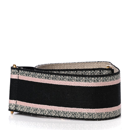 Christian Dior Canvas Embroidered Shoulder Strap Rose Multicolor 2 of 6