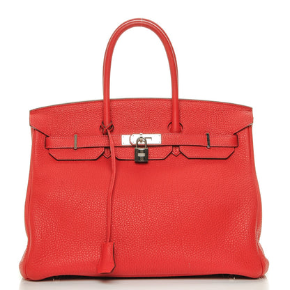 Hermes Togo Birkin 35 Rouge Casaque 1 of 23