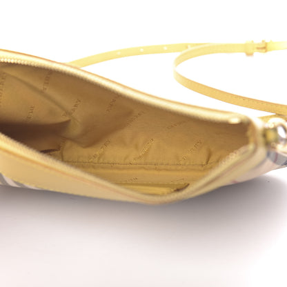 Burberry Horseferry Check Peyton Crossbody Clutch Bag Yellow 5 of 12