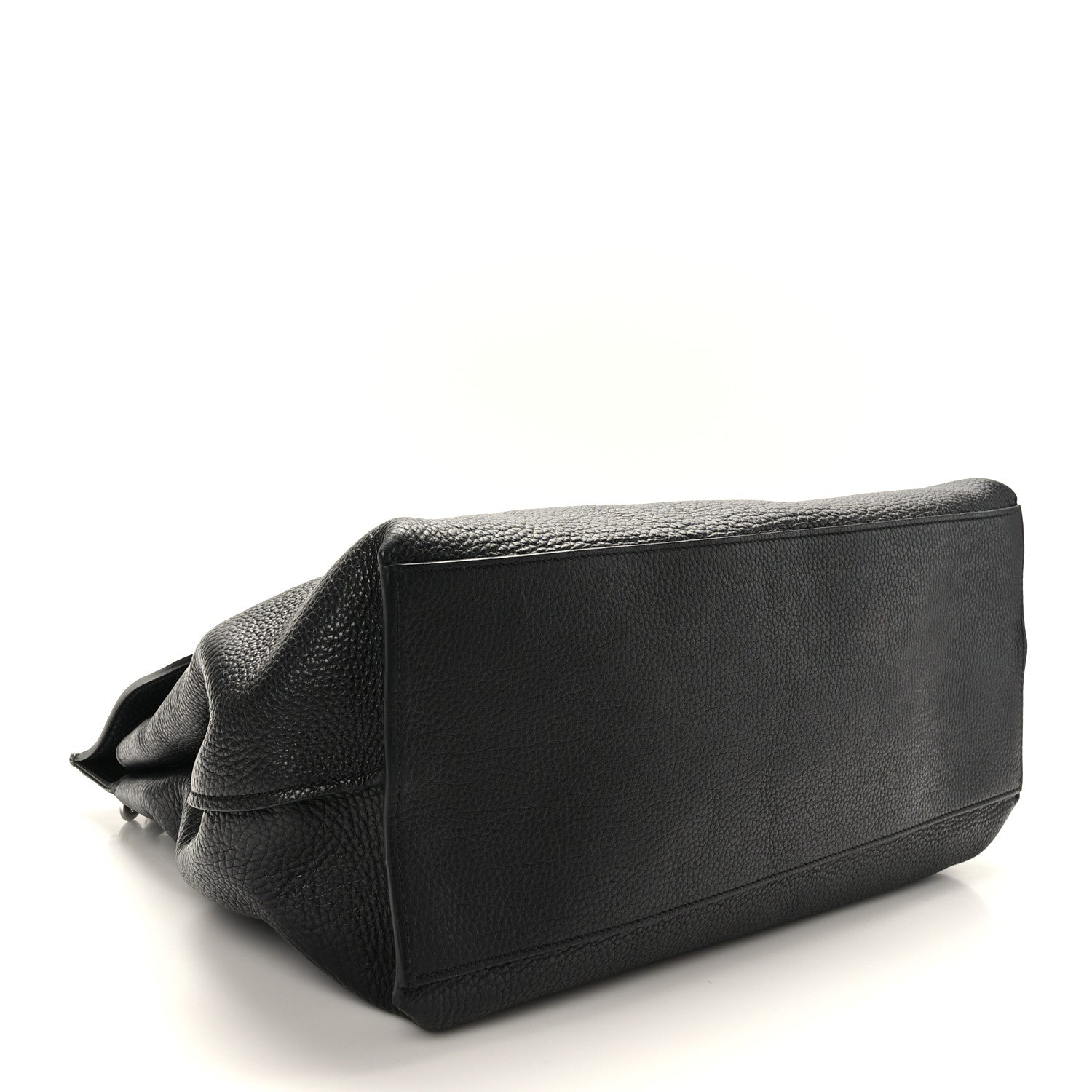 Gucci Pebbled Calfskin Large Bamboo Daily Top Handle Bag Black 4 of 8