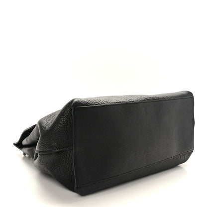 Gucci Pebbled Calfskin Large Bamboo Daily Top Handle Bag Black 4 of 8