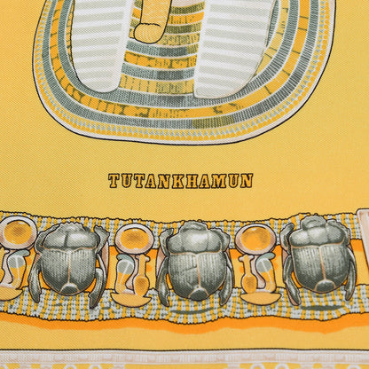 Hermes Silk Tutankhamun Pocket Square Scarf 3 of 6