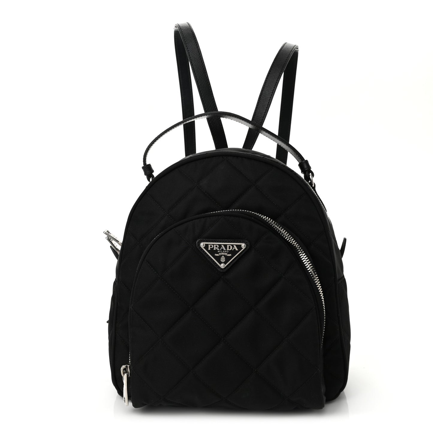 Nylon Tessuto Impuntu Quilted Backpack Black