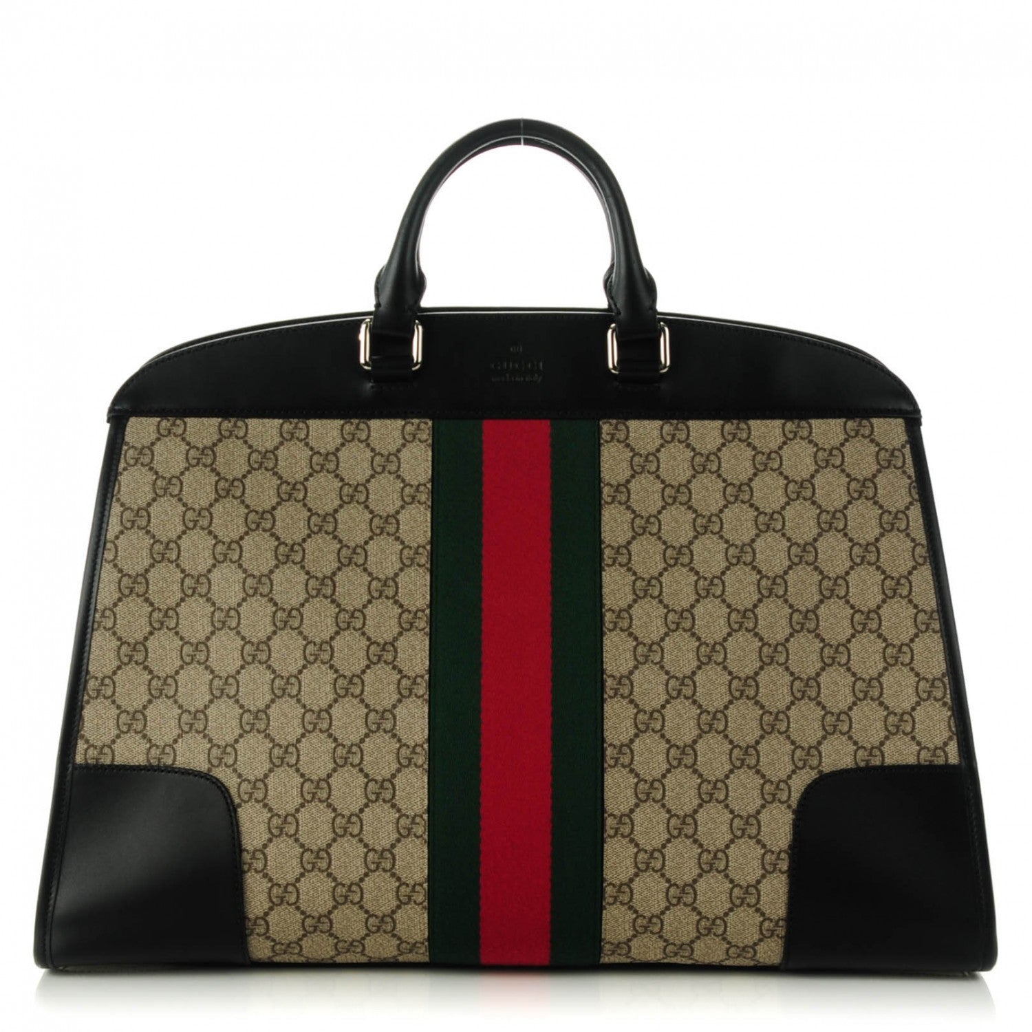 Gucci GG Supreme Monogram Medium Web Duffle Black 1 of 7