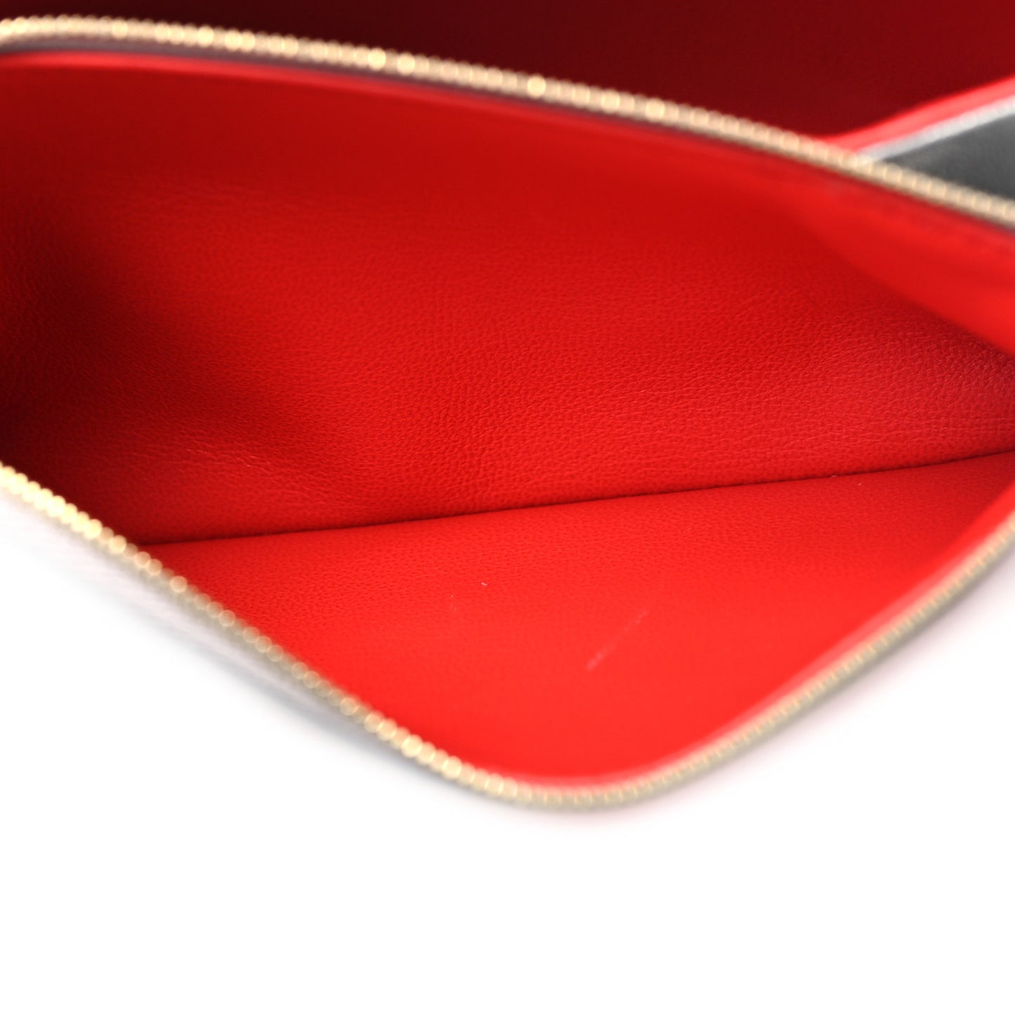 Metallic Lambskin Embossed Monogram Pochette Coussin Silver