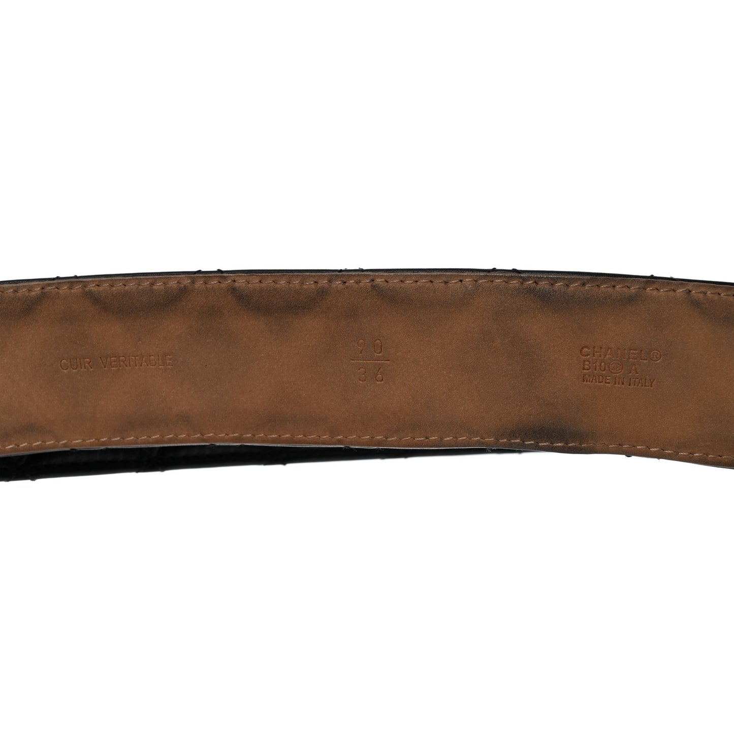 Lambskin Quilted CC Belt 90 36 Black