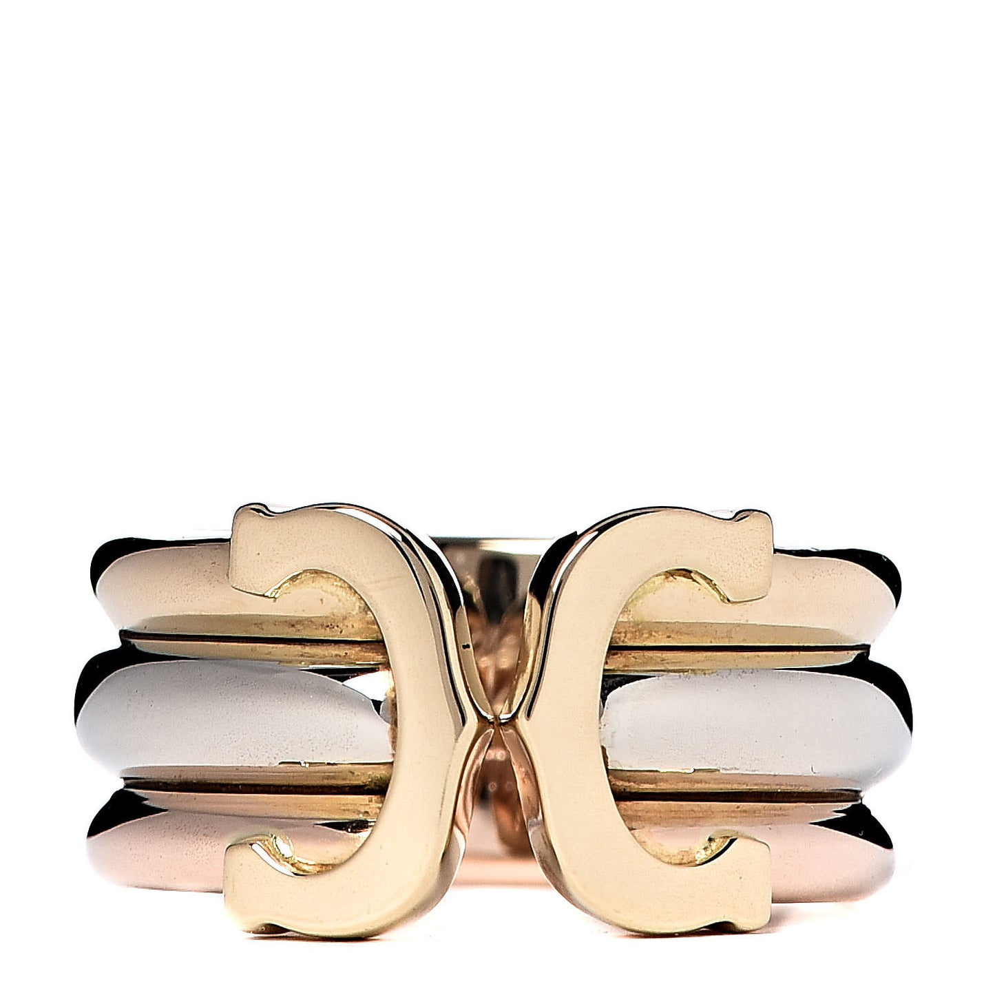18K Pink Yellow White Gold C De Ring 52 6