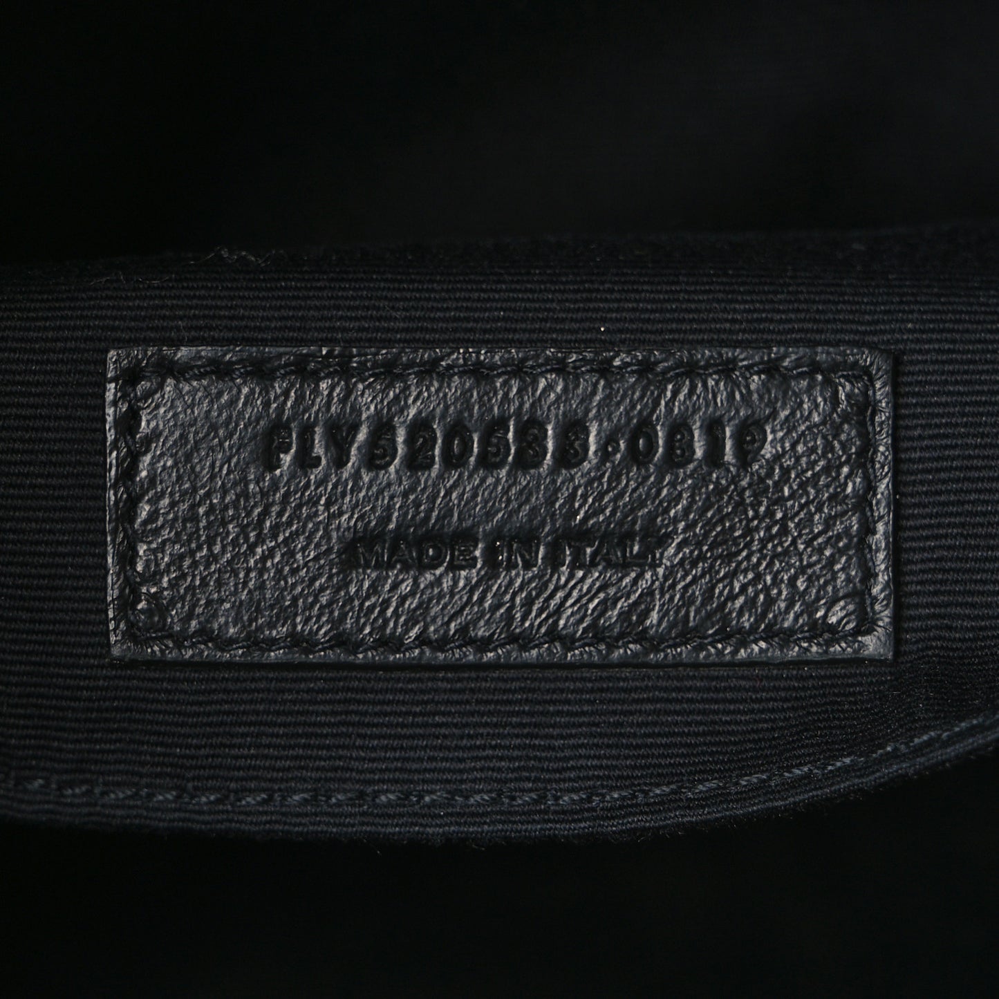 Lambskin Monogram Embossed Small Lou Camera Bag Black