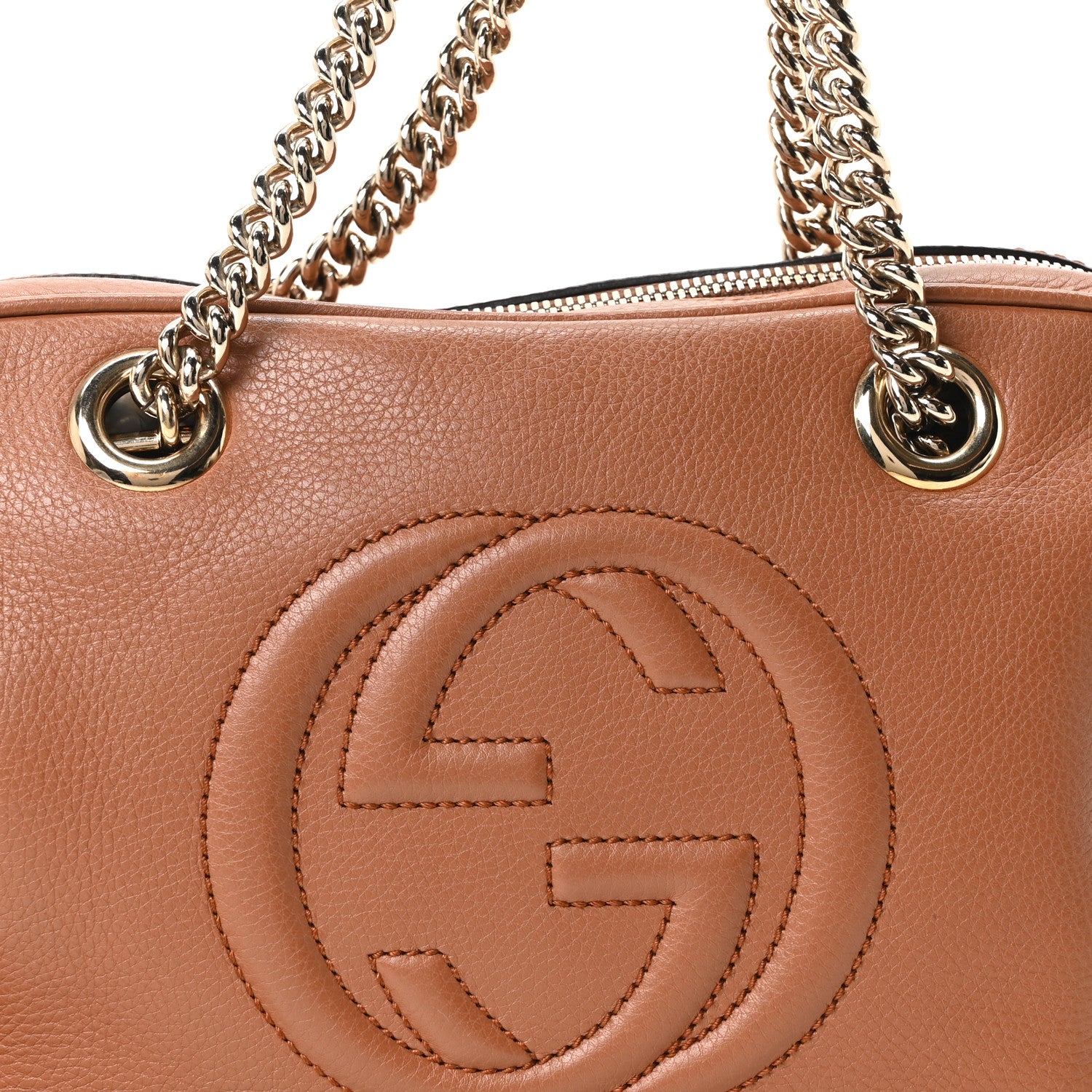 Gucci Pebbled Calfskin Small Soho Bowler Moka 8 of 10