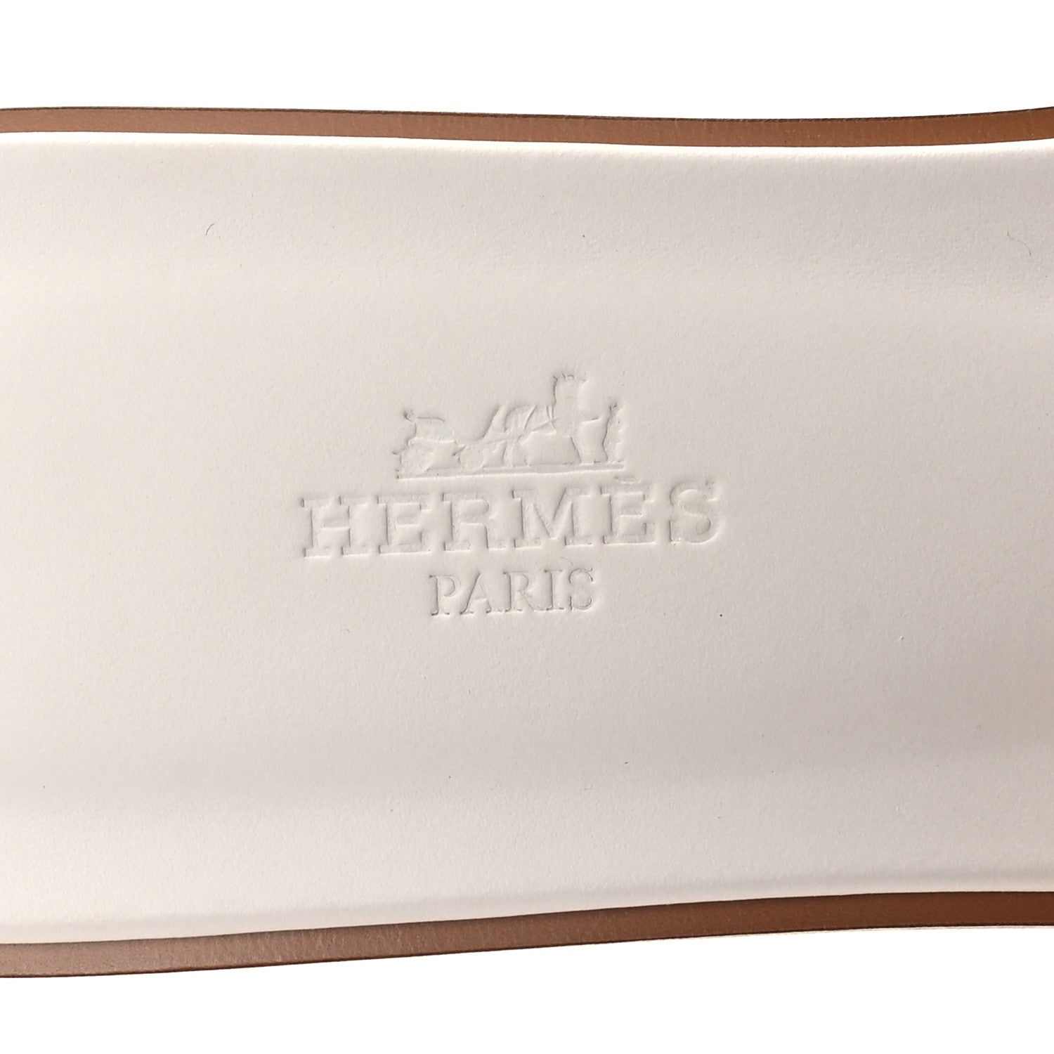 Hermes Box Calfskin Oran Sandals 40 White 8 of 9