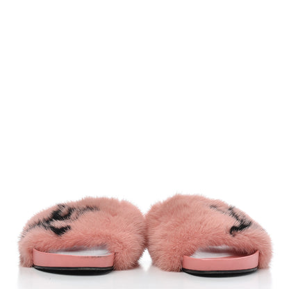 Louis Vuitton Mink Fur Bom Dia Flat Mules 40 Pink 2 of 18