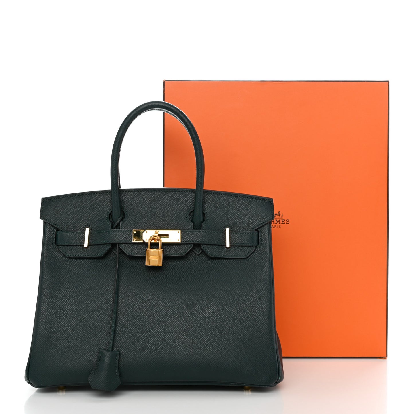 Epsom Birkin 30 Vert Cypress