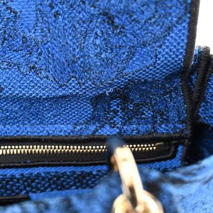 Christian Dior Canvas Toile de Jouy Zodiac Embroidered Medium Lady D-Lite Blue 11 of 11