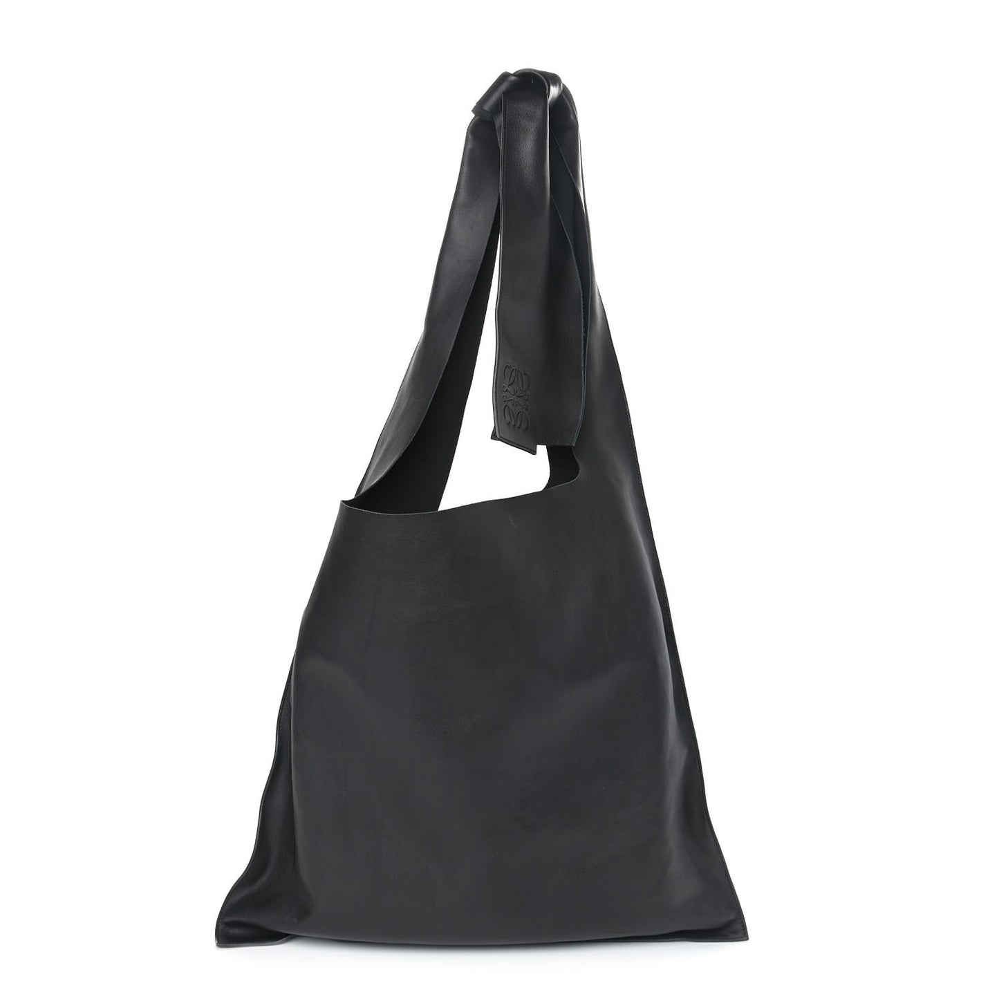 Nappa Oversized Bow Shoulder Bag Black