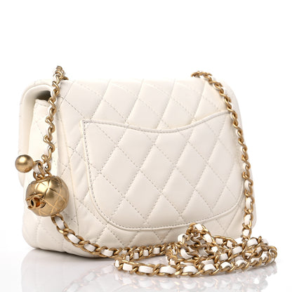 Chanel Lambskin Quilted Mini Pearl Crush Flap White 3 of 10