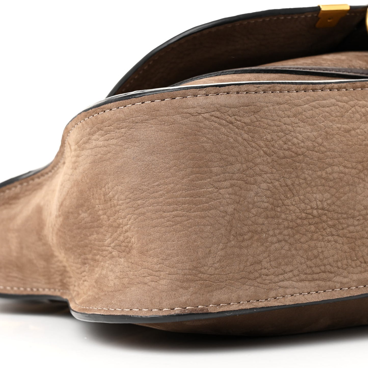 Suede Calfskin Small Marcie Satchel Flannel Grey