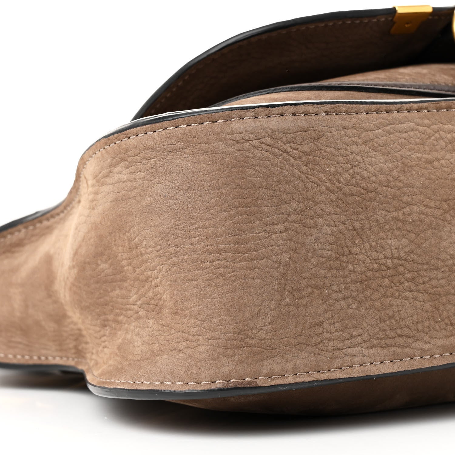 Chloe Suede Calfskin Small Marcie Satchel Flannel Grey 9 of 10