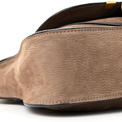 Chloe Suede Calfskin Small Marcie Satchel Flannel Grey 9 of 10