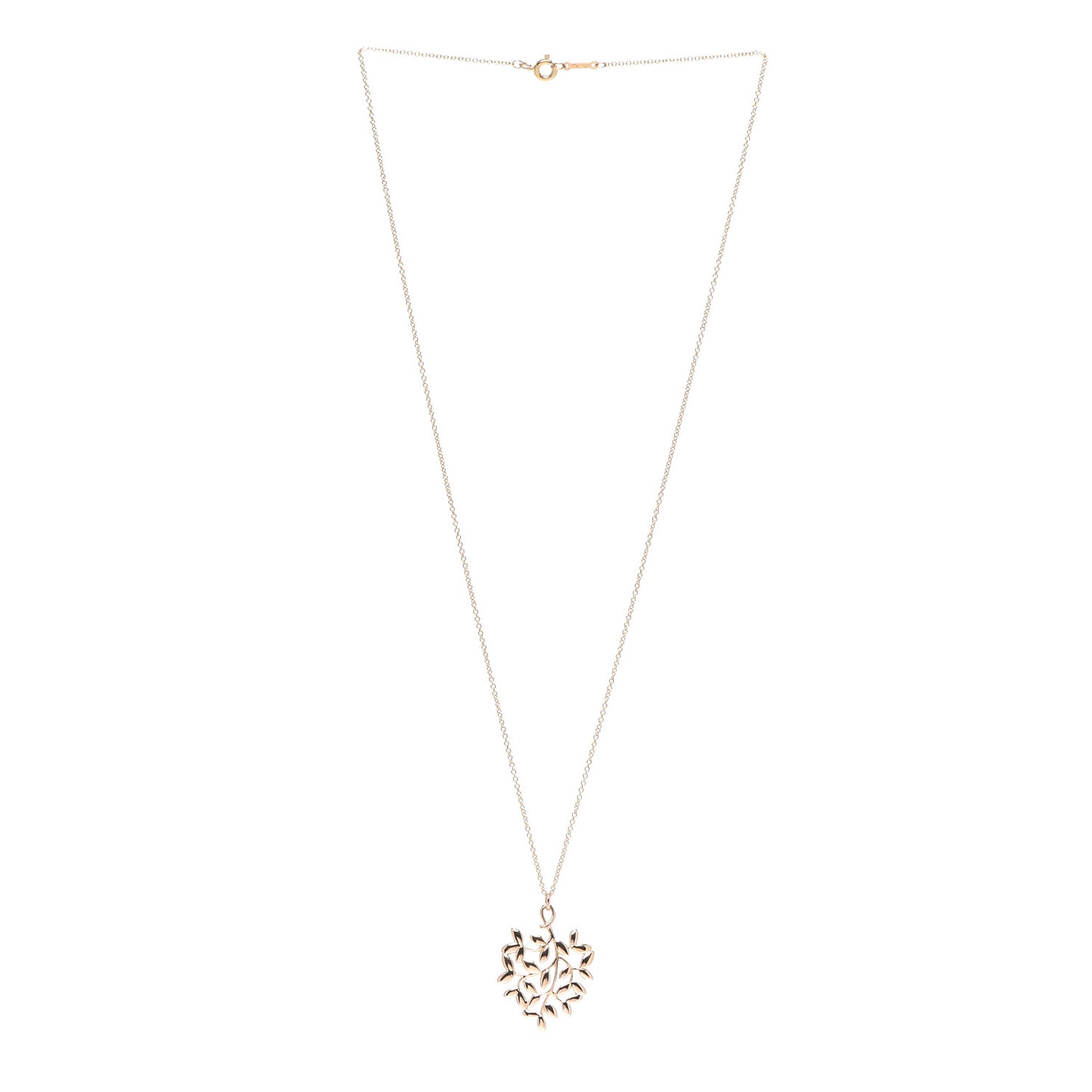 18K Yellow Gold Small Paloma Picasso Olive Leaf Pendant Necklace