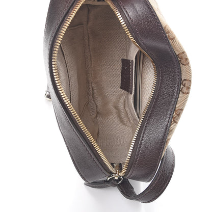 Gucci GG Supreme Monogram Web Small Webby Bee Shoulder Bag Dark Brown 5 of 9
