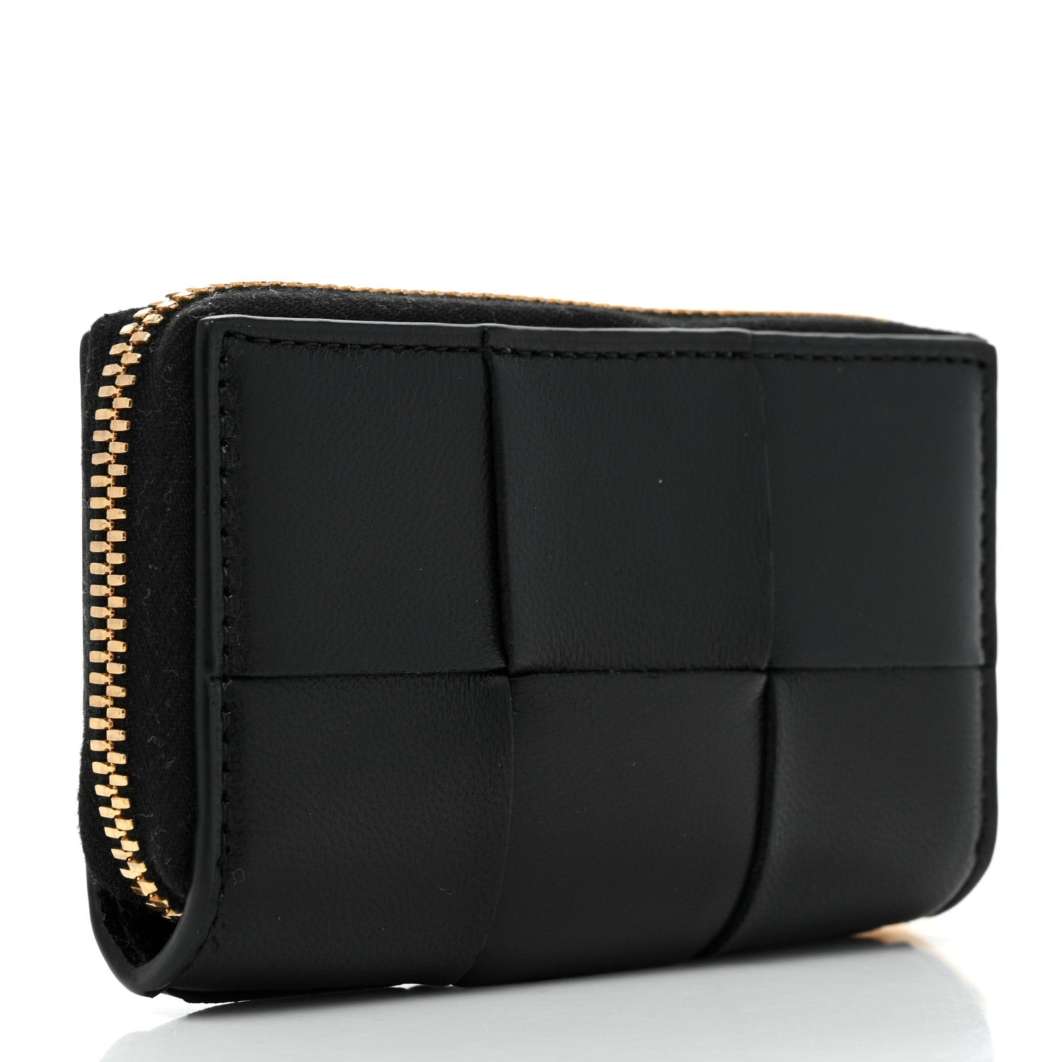 Bottega Veneta Nappa Intrecciato Cassette Accordion Zip Around Card Holder Black 3 of 6