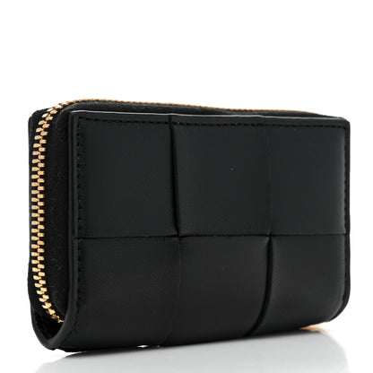 Bottega Veneta Nappa Intrecciato Cassette Accordion Zip Around Card Holder Black 3 of 6