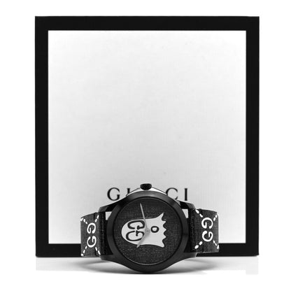Gucci PVD Stainless Steel Canvas 38mm G-Timeless Ghost Quartz Watch Black 5 of 5