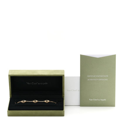 Van Cleef & Arpels 18K Yellow Gold 5 Motifs Guilloche Vintage Alhambra Bracelet 5 of 5