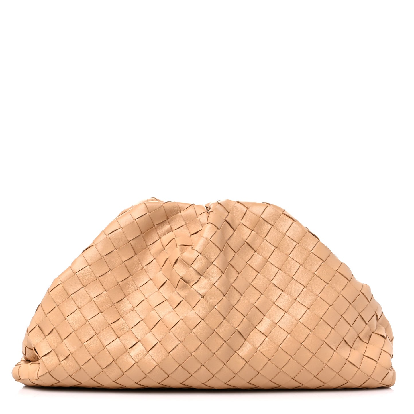 Nappa Maxi Intrecciato The Pouch Oversized Clutch Almond