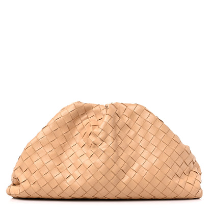 Bottega Veneta Nappa Maxi Intrecciato The Pouch Oversized Clutch Almond 1 of 10