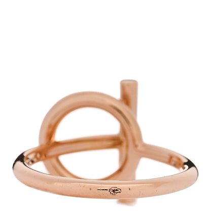 Hermes 18K Rose Gold Diamond PM Echappee Ring 53 6.25 3 of 5