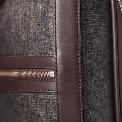 Gucci GG Supreme Monogram Four Wheel Carry On Suitcase Dark Brown 33 of 46
