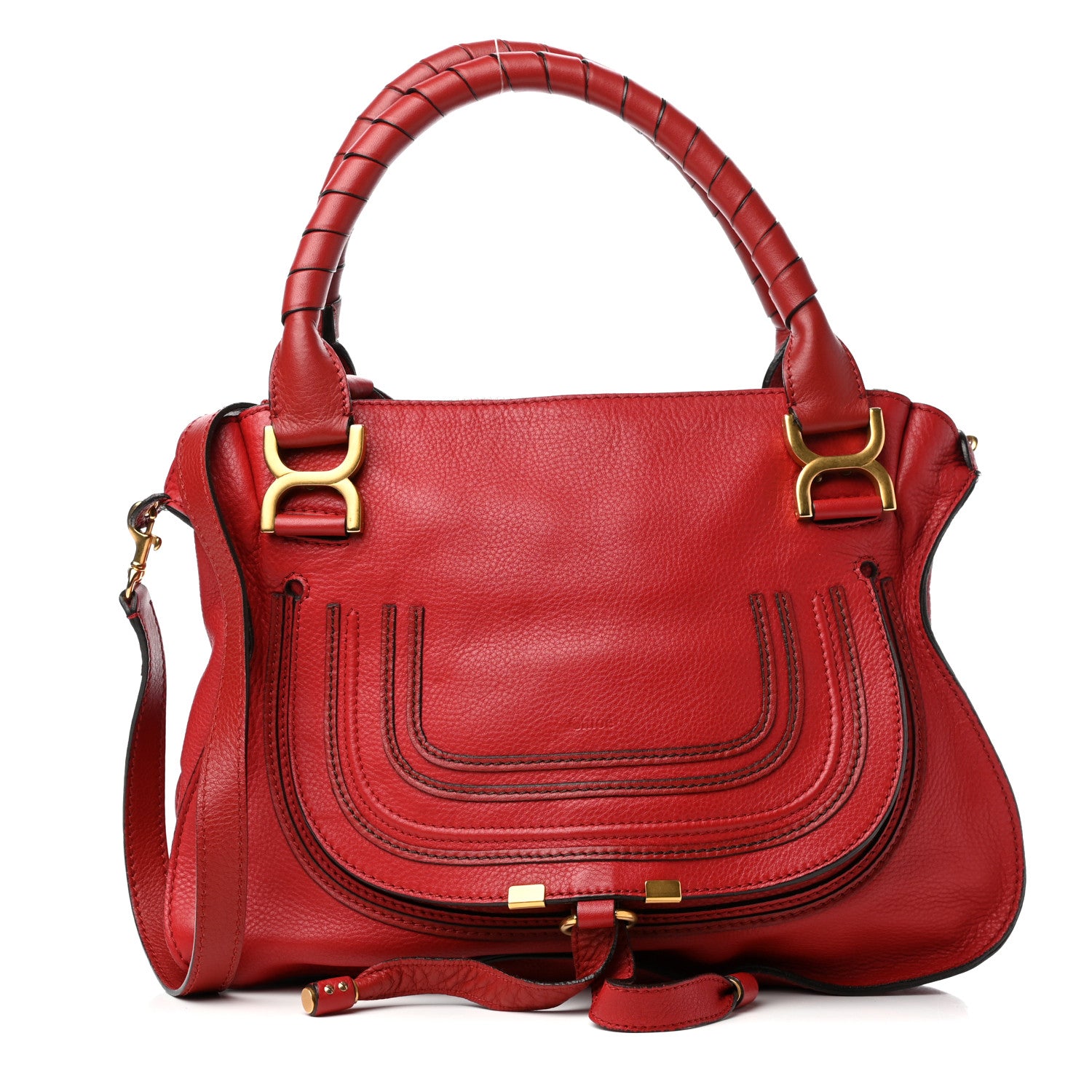 Chloe Calfskin Medium Marcie Satchel Red 1 of 10